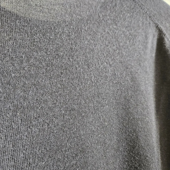 Proper Cloth Men's Size L Navy Blue Merino Wool Crewneck Sweater - Picture 6 of 7